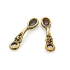 Pingente Ouro Velho 26x05x02 mm Colher 3  unidades