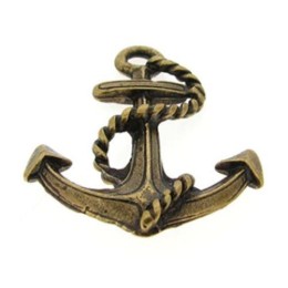 Pingente Ouro Velho 35x28 mm Ancora 1  unidades