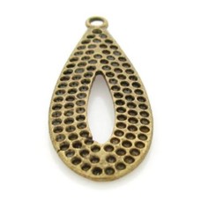 Pingente Ouro Velho 47x18 mm 2  unidades