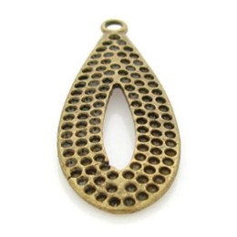 Pingente Ouro Velho 47x18 mm 2  unidades