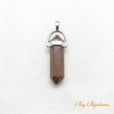 Pingente de Pedra 40x13mm obsidiana mogno 1 unidade