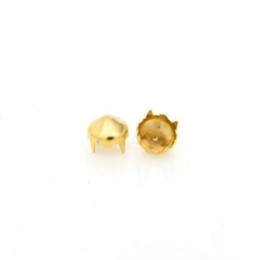 Spike Rebite Ouro Flash 07x07 mm 5  unidades