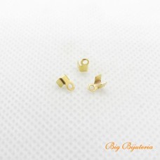 Terminal 05x03 mm ouro flash em ferro 10 unidades