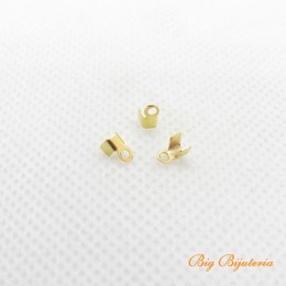 Terminal 05x03 mm ouro flash em ferro 10 unidades