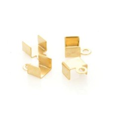 Terminal 07x05 mm Ouro Flash em ferro 10 unidades