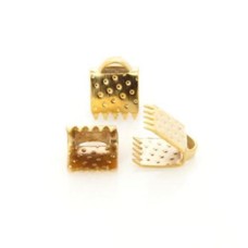 Terminal 08 mm Ouro Flash em ferro 10 unidades