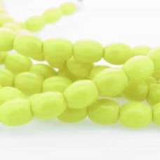 Azeiton 06x08 mm Amarelo Vidro Fio com aprox. 25 unidades