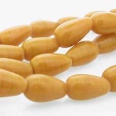 Gota 12x08 mm Laranja Vidro Fio com aprox. 16 unidades