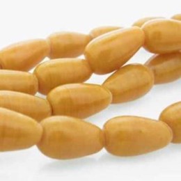 Gota 12x08 mm Laranja Vidro Fio com aprox. 16 unidades