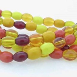 Azeitona 6x8 mm Mix Citrus Vidro Fio com aprox. 26  unidades