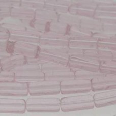 Vidro 10x04 mm Transparente Rosa Fio com aprox. 34 unidades